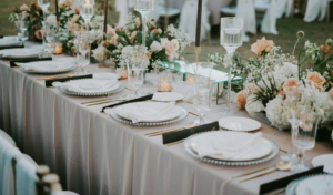 Décoration mariage gris